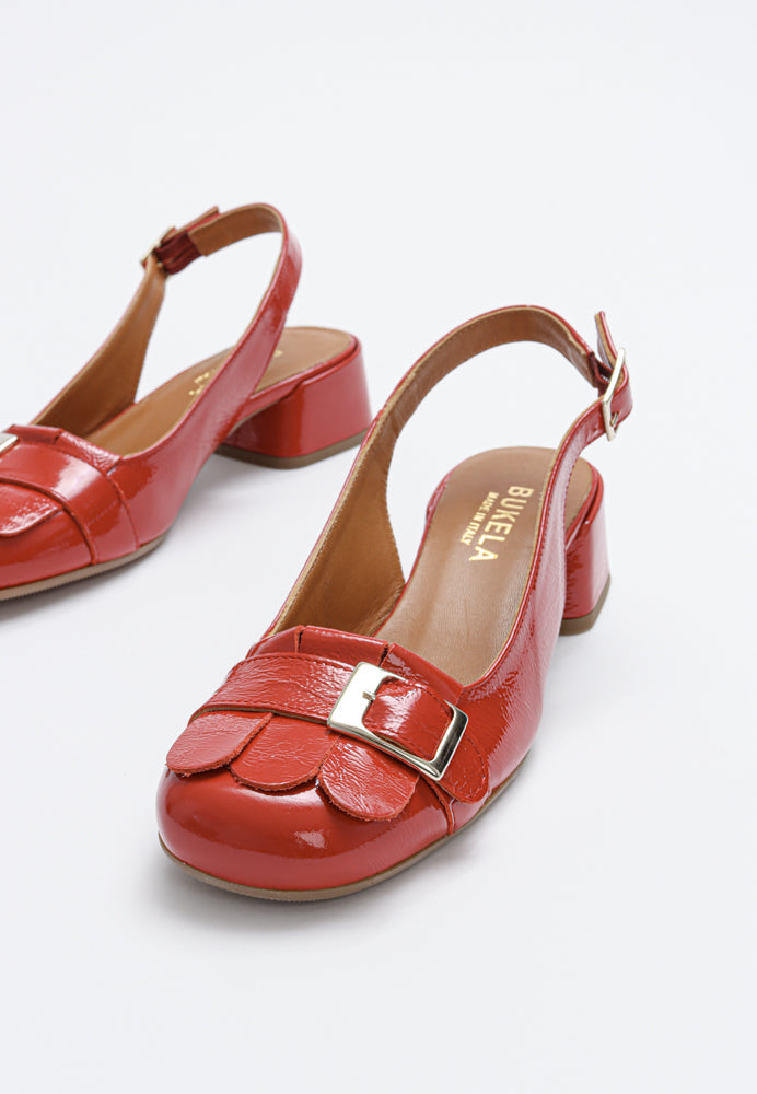 Lillia slingback - Naplak Red