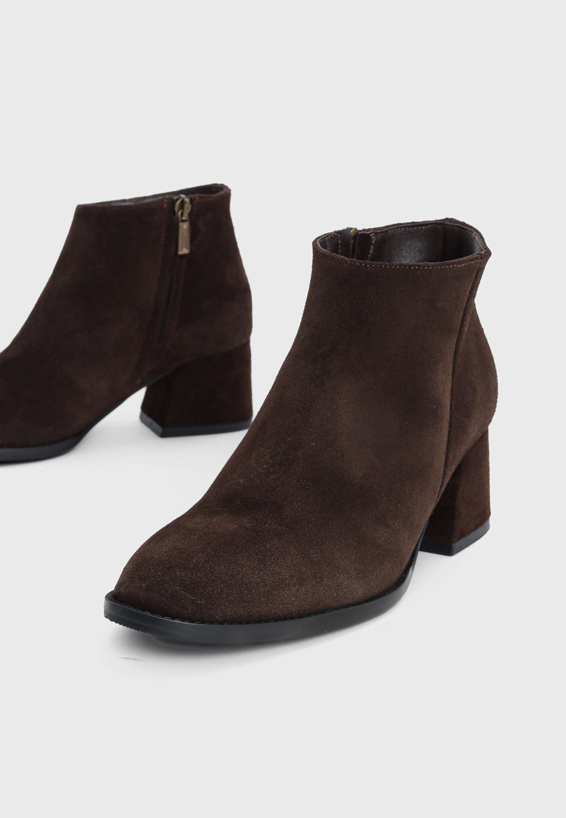 Agna støvle - Suede Dark Brown