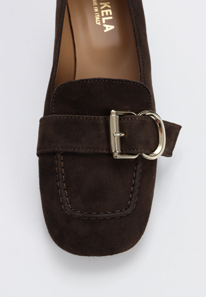 Gisla pump - Suede Espresso