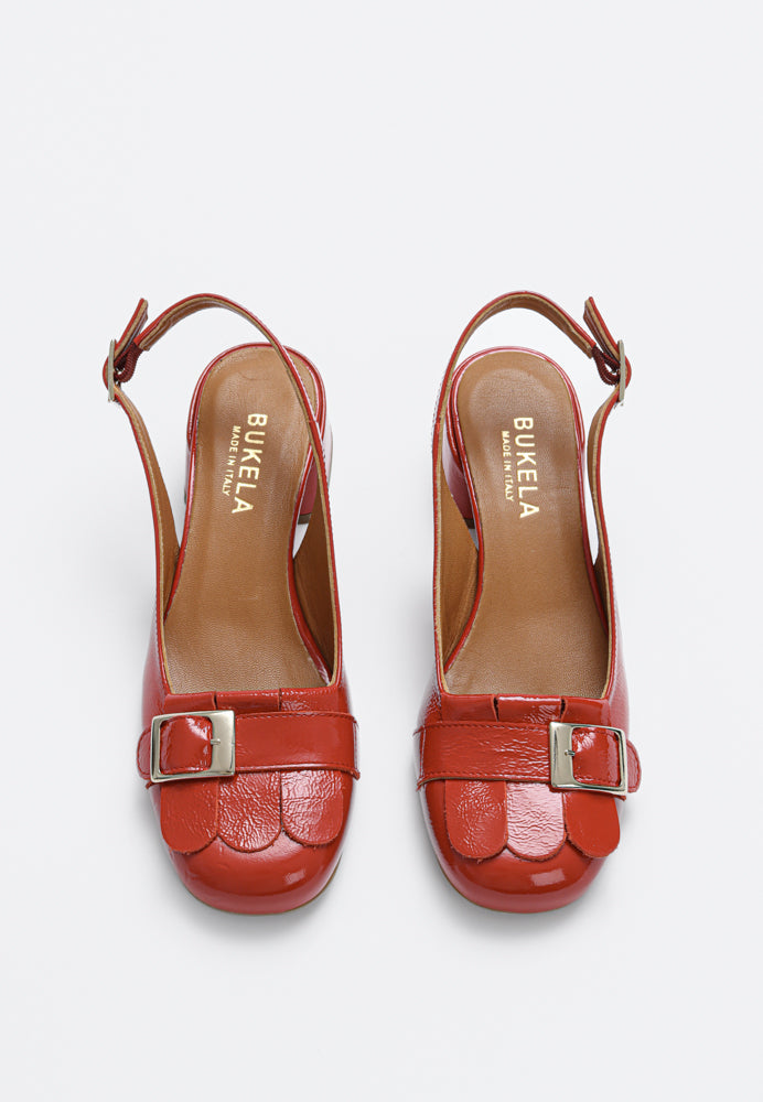 Lillia slingback - Naplak Red