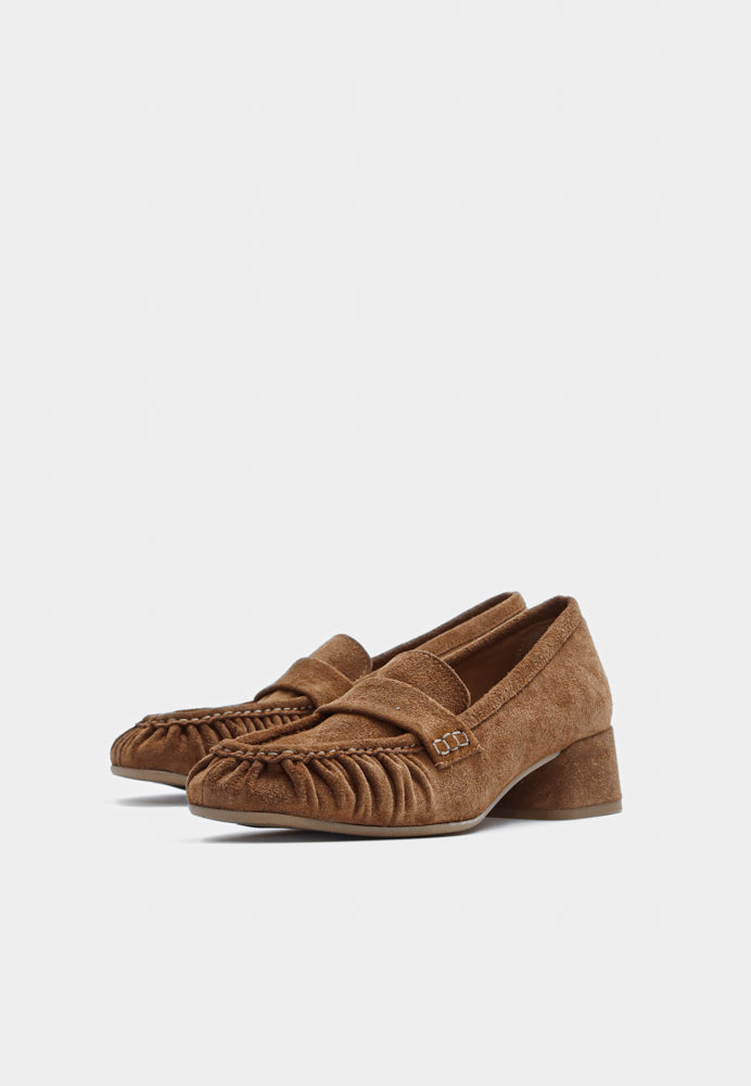 Sarah pump - Suede Cognac