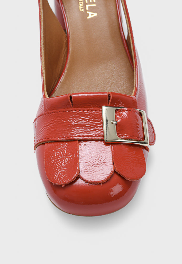 Lillia slingback - Naplak Red
