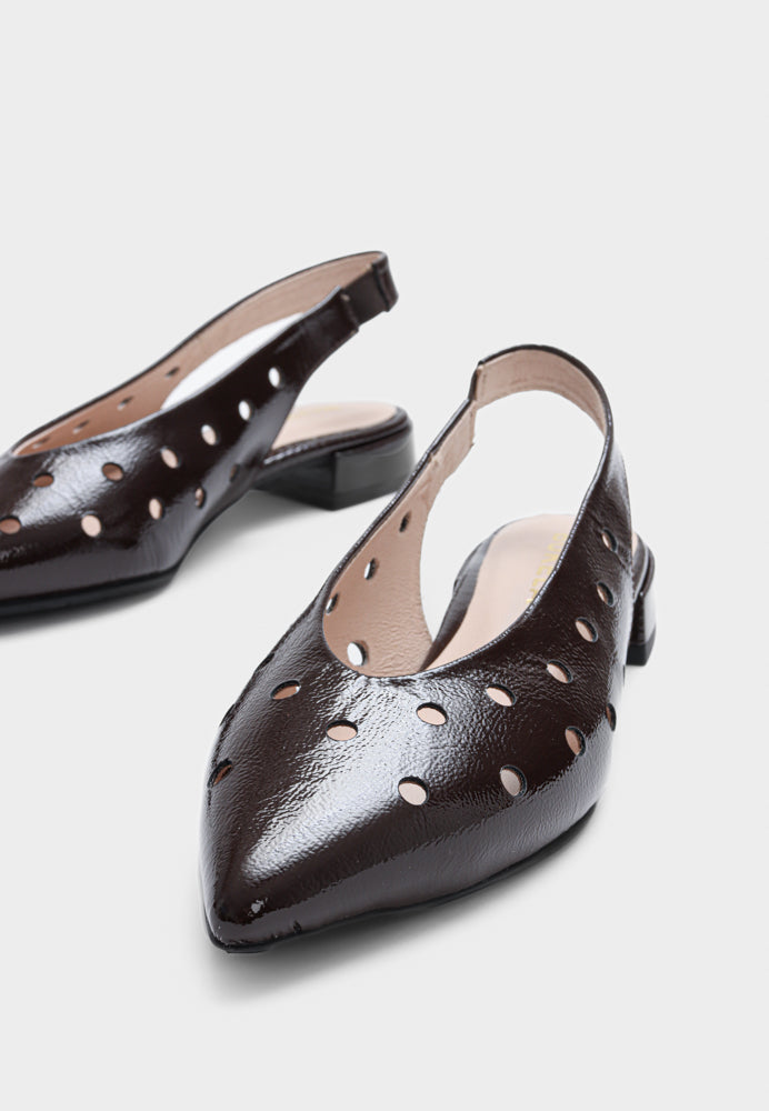 Cara 2307 slingback - Naplak Choco