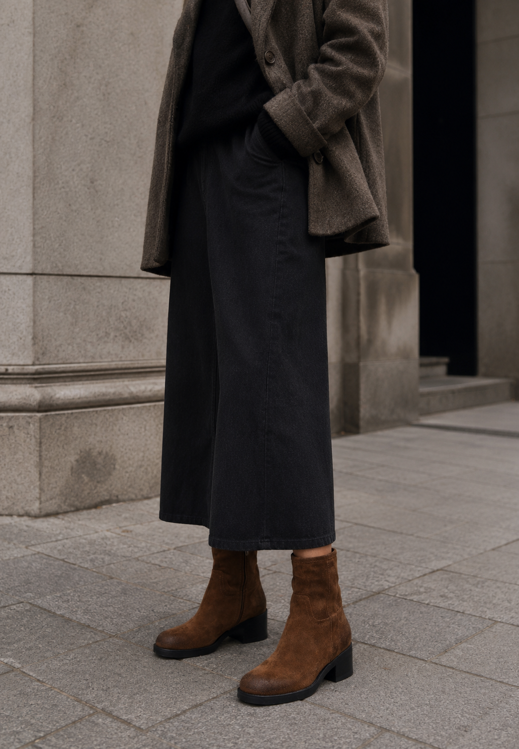 Arden støvle - Suede Cognac