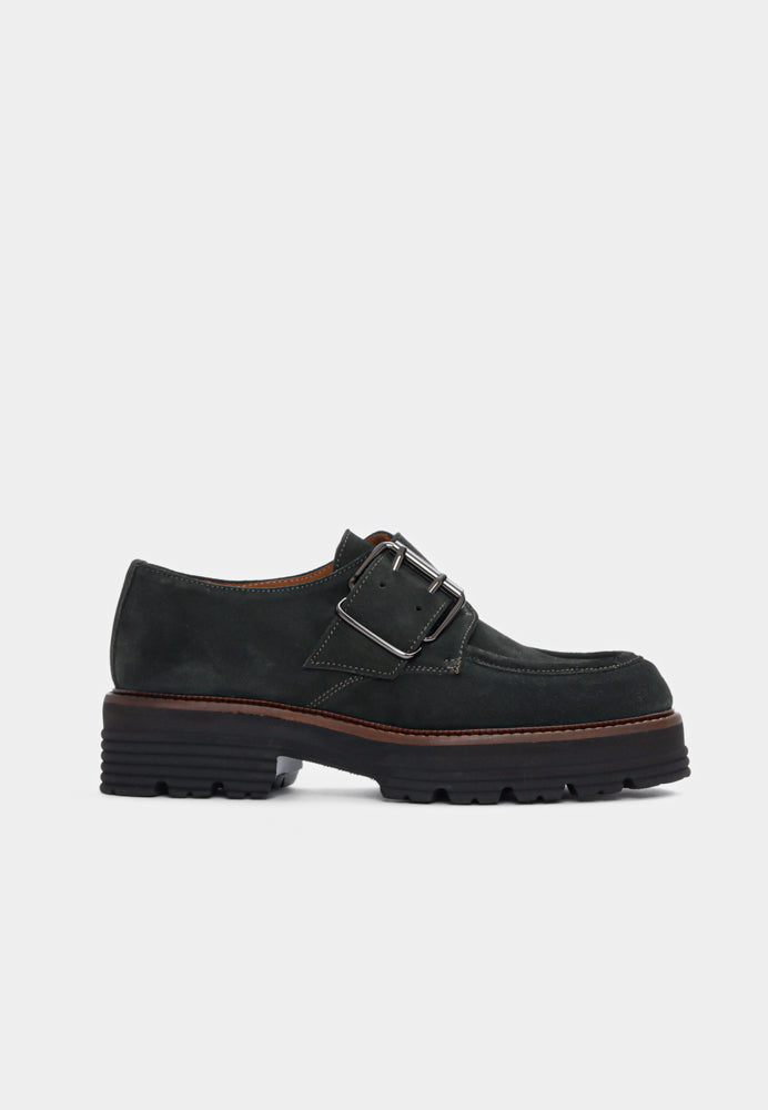 Marissa sko - Suede Bottle Green