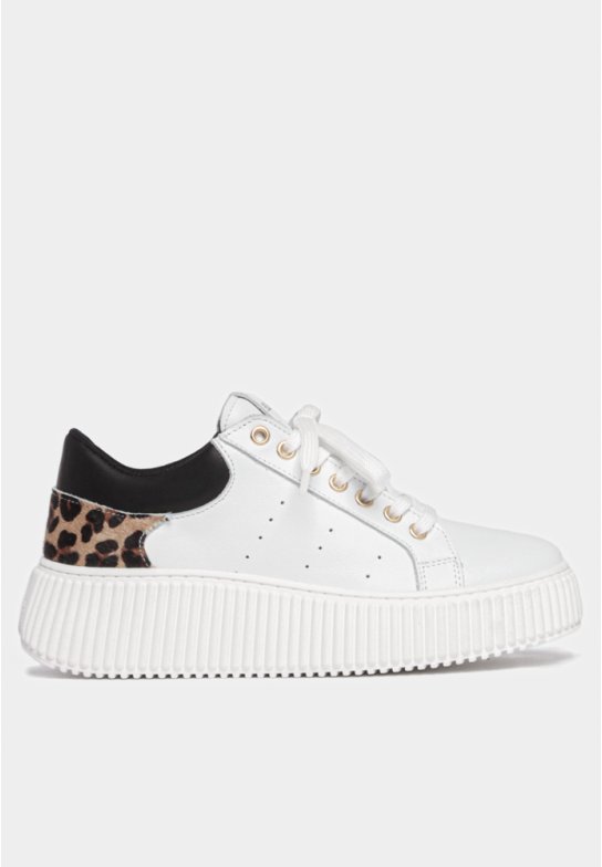 Court sneaker - White/Leopard