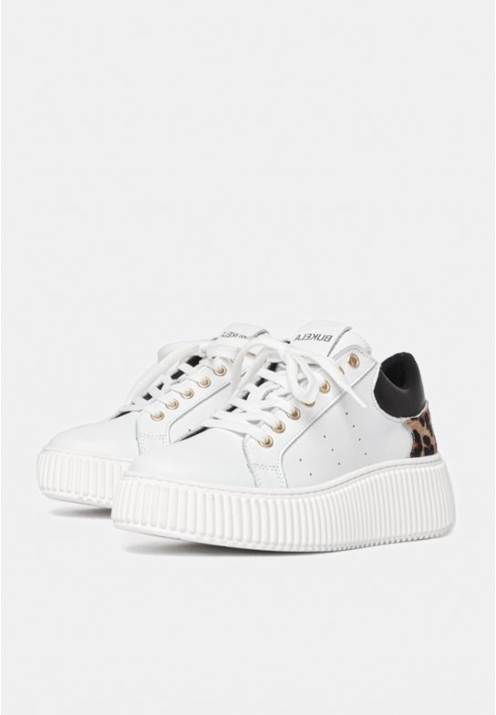 Court sneaker - White/Leopard