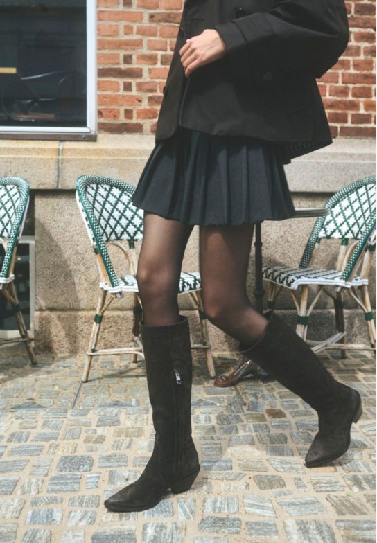 Josie støvle - Black Suede