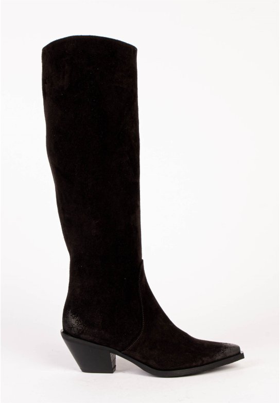 Josie støvle - Black Suede