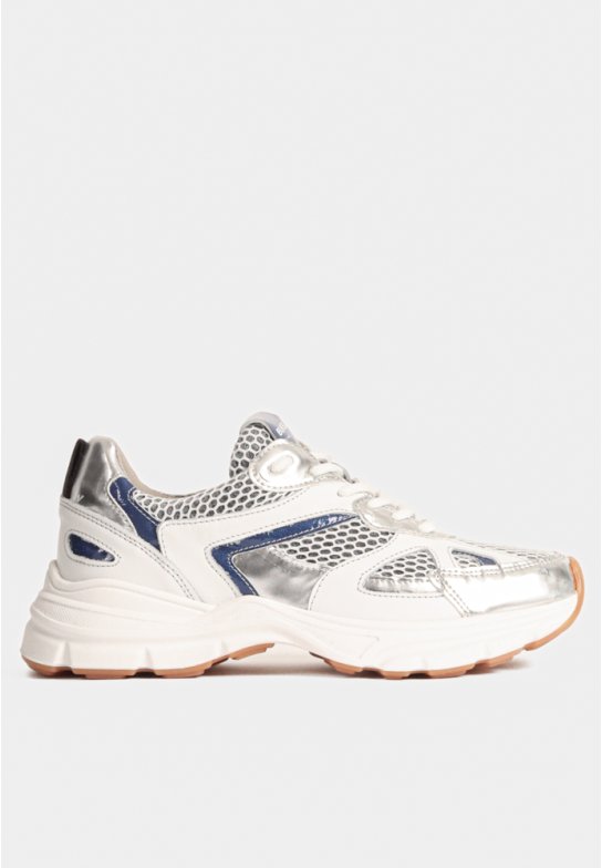 Matt sneaker - Blue/Silver