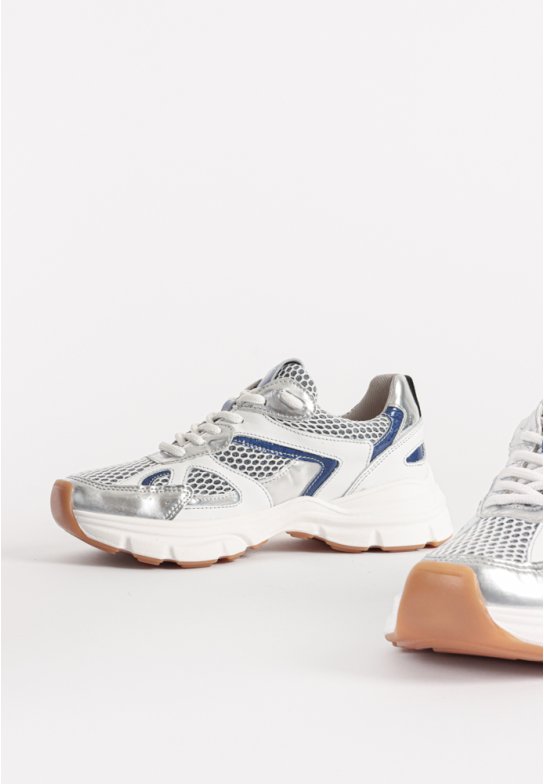 Matt sneaker - Blue/Silver